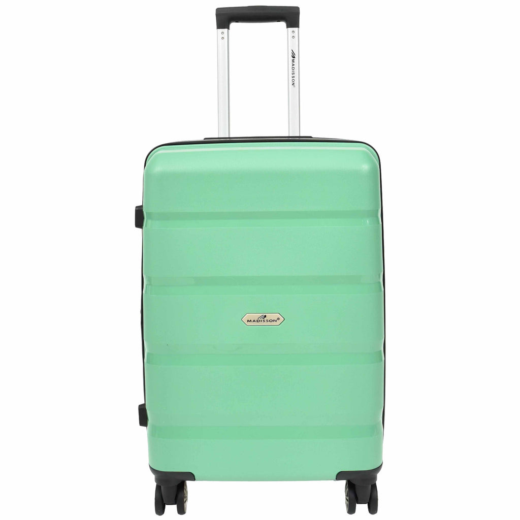 DR646 Expandable Travel Suitcases Hard Shell Four Wheel PP Luggage Lime 7