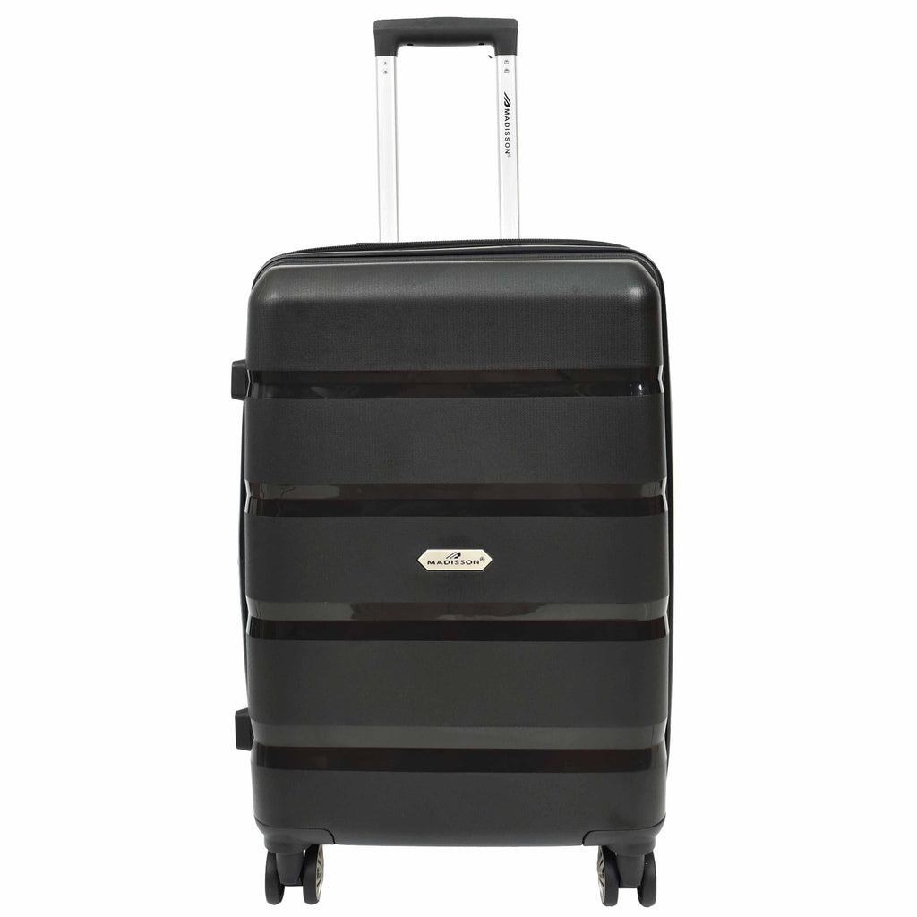 DR646 Expandable Travel Suitcases Hard Shell Four Wheel PP Luggage Black 7