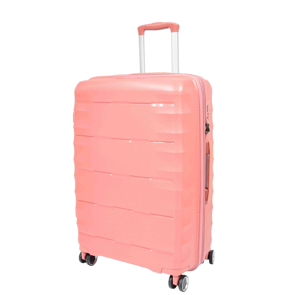 DR541 Expandable ABS Luggage With 8 Wheels Rose Gold 7