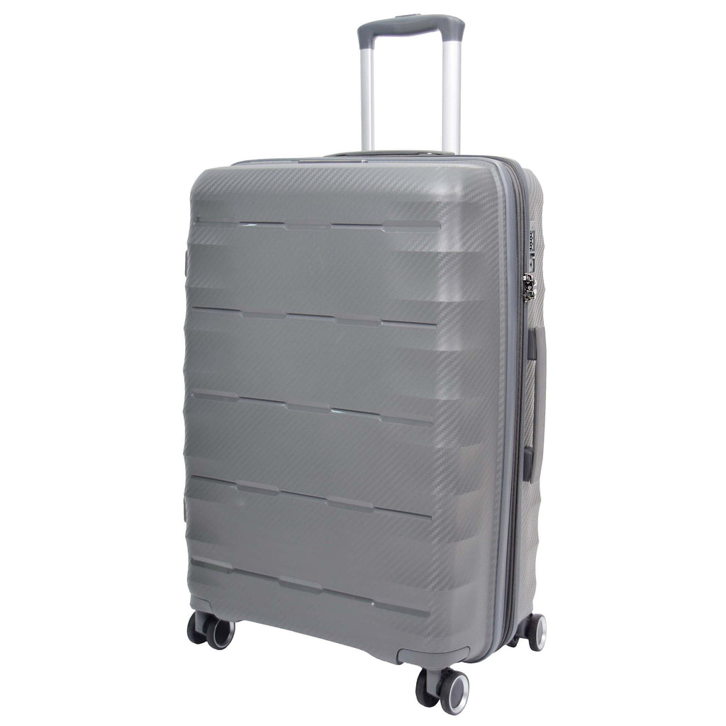 DR541 Expandable ABS Luggage With 8 Wheels Grey 7