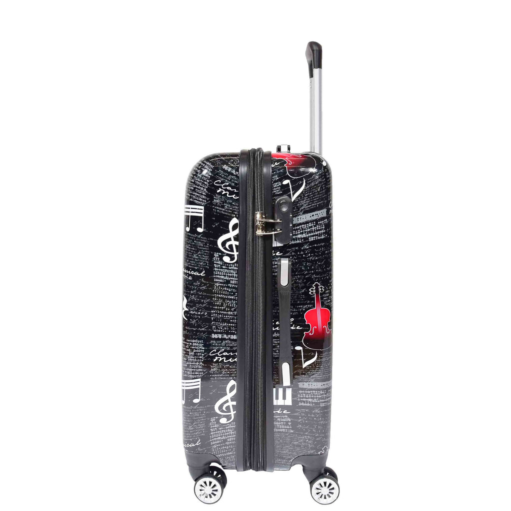 DR607 Classical Music Printed Four Wheeled Hard Shell Luggage 8