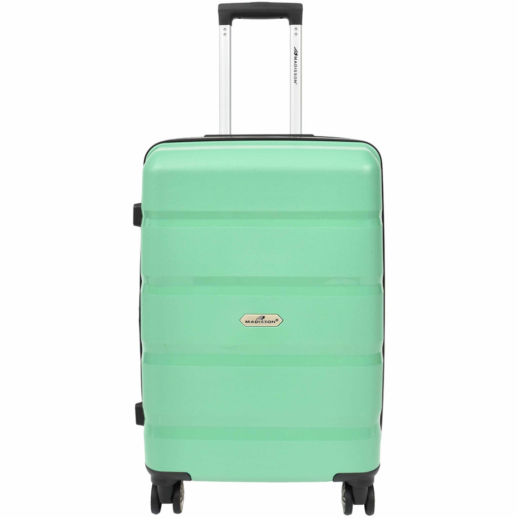 DR646 Expandable Travel Suitcases Hard Shell Four Wheel PP Luggage Lime 8