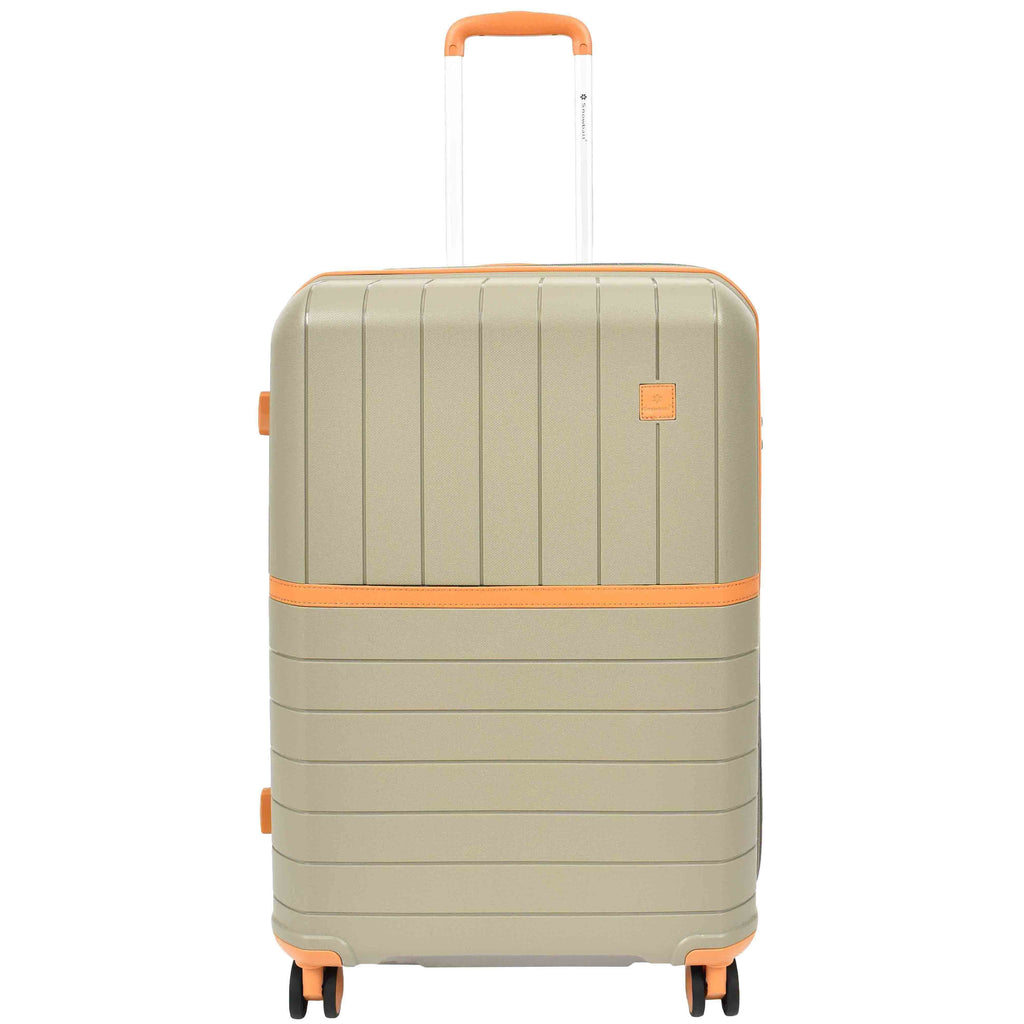 DR626 Hard Shell Expandable Suitcases Wheeled Luggage Champagne 8