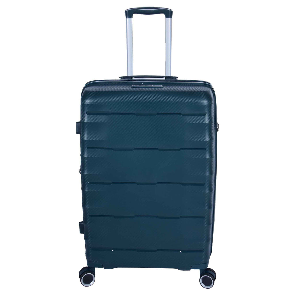 DR541 Expandable ABS Luggage With 8 Wheels Green 8