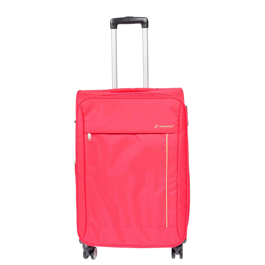DR549 Expandable 8 Spinner Wheel Soft Luggage Red 8