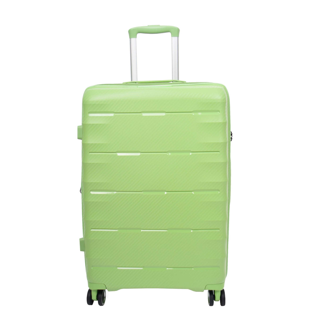 DR541 Expandable ABS Luggage With 8 Wheels Lime Green 8