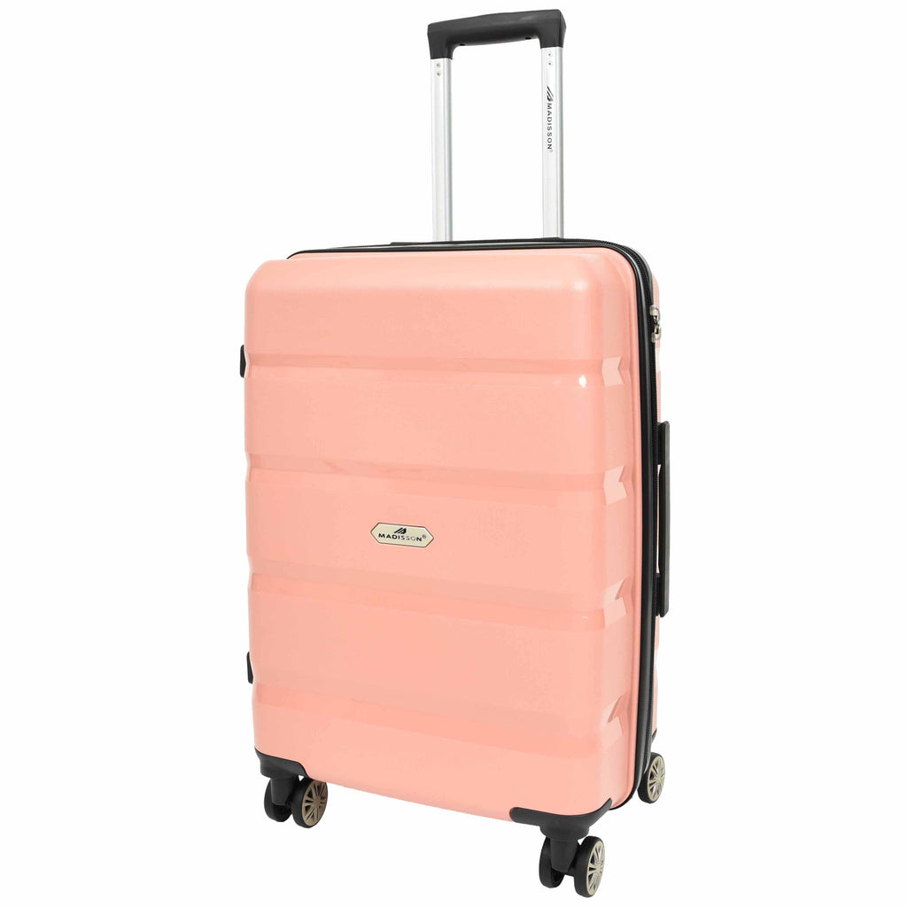 DR646 Expandable Travel Suitcases Hard Shell Four Wheel PP Luggage Rose Gold 8