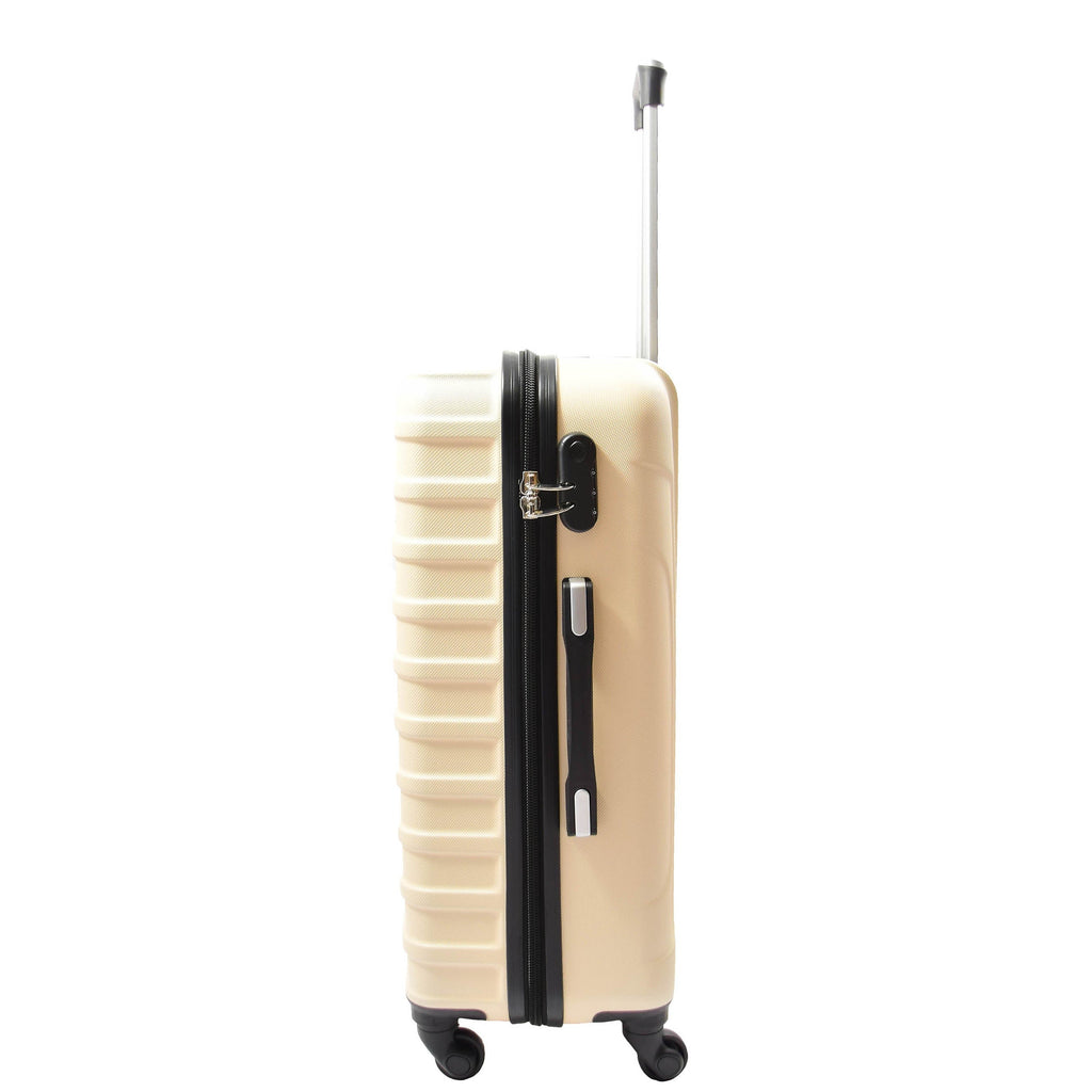 DR552 Hard Shell Four Wheel Suitcase Luggage Off White 7