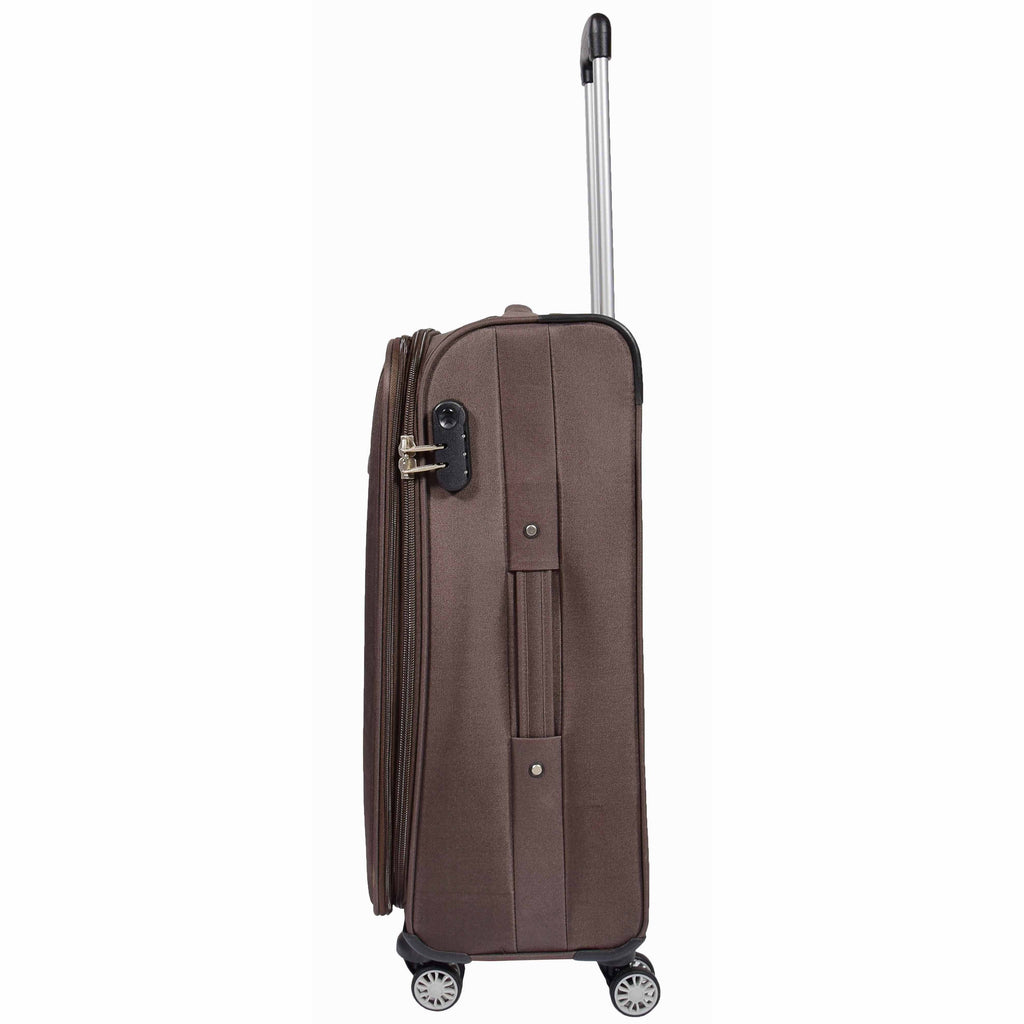 DR549 Expandable 8 Spinner Wheel Soft Luggage Brown 9