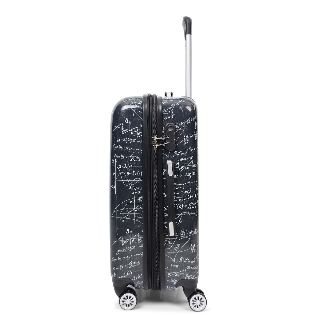DR569 Expandable Hard Shell Suitcase Four Wheel Luggage Maths Print 9