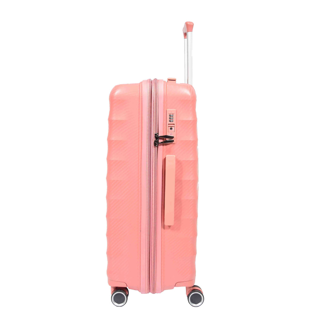 DR541 Expandable ABS Luggage With 8 Wheels Rose Gold 9