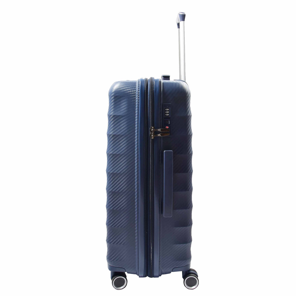 DR541 Expandable ABS Luggage With 8 Wheels Navy 7