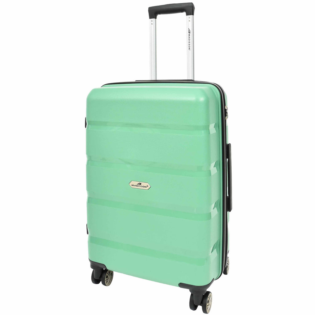 DR646 Expandable Travel Suitcases Hard Shell Four Wheel PP Luggage Lime 9