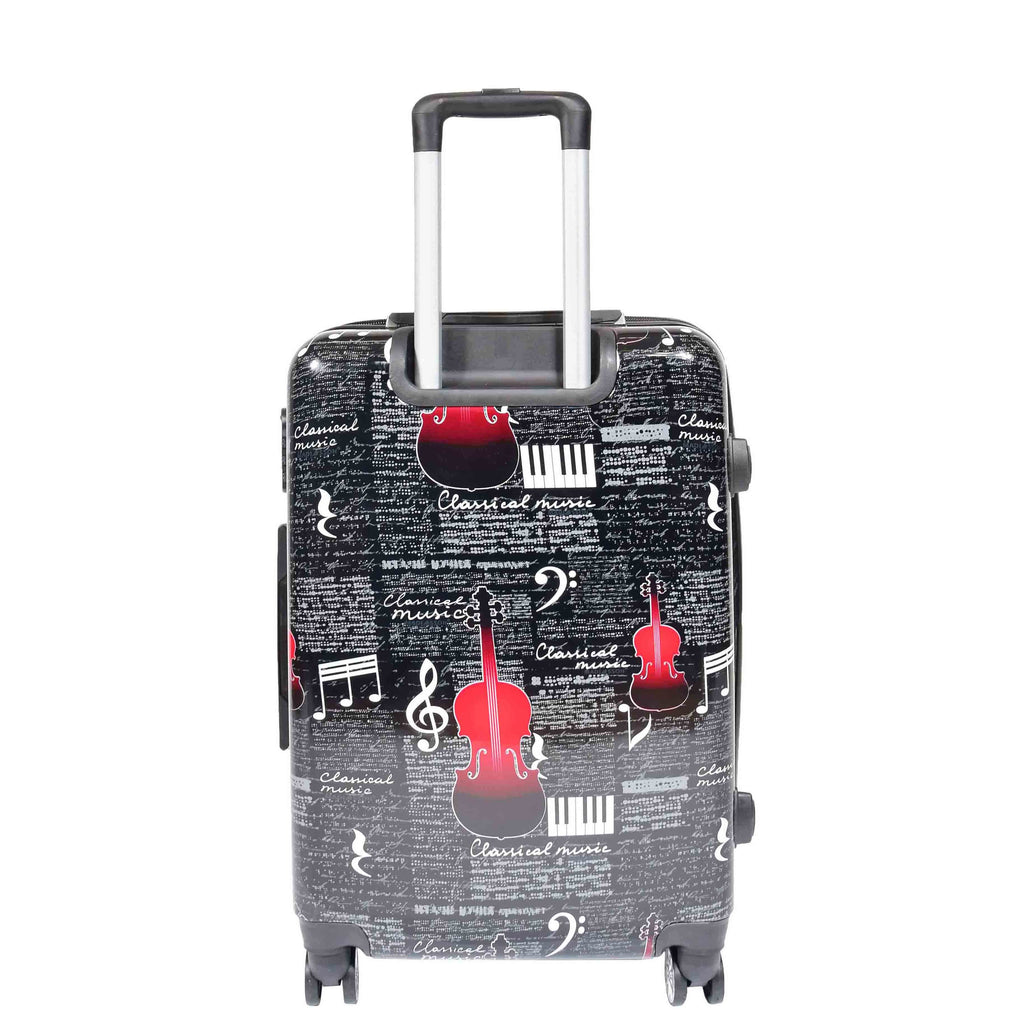 DR607 Classical Music Printed Four Wheeled Hard Shell Luggage 9