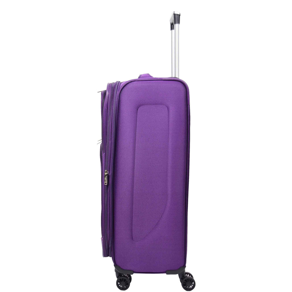 DR568 Soft Case Four Wheel Travel Luggage Suitcase Purple 8