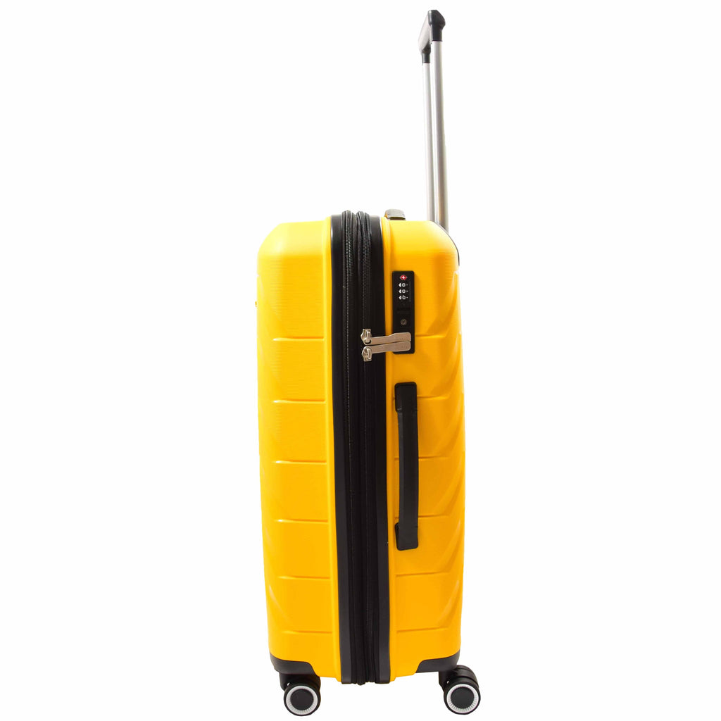 DR553 Expandable Hard Shell Luggage With 8 Spinner Wheels Yellow 7