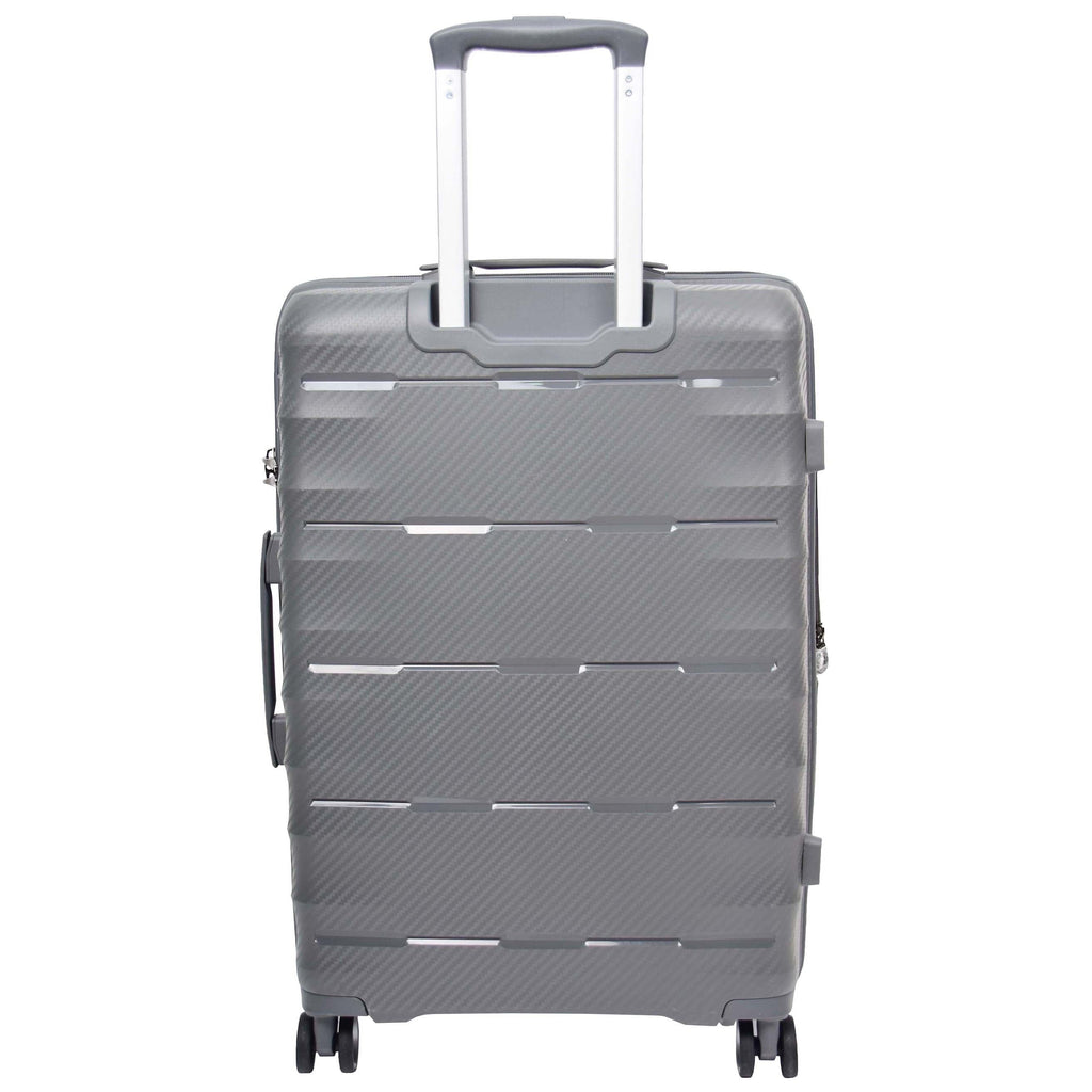 DR541 Expandable ABS Luggage With 8 Wheels Grey 10