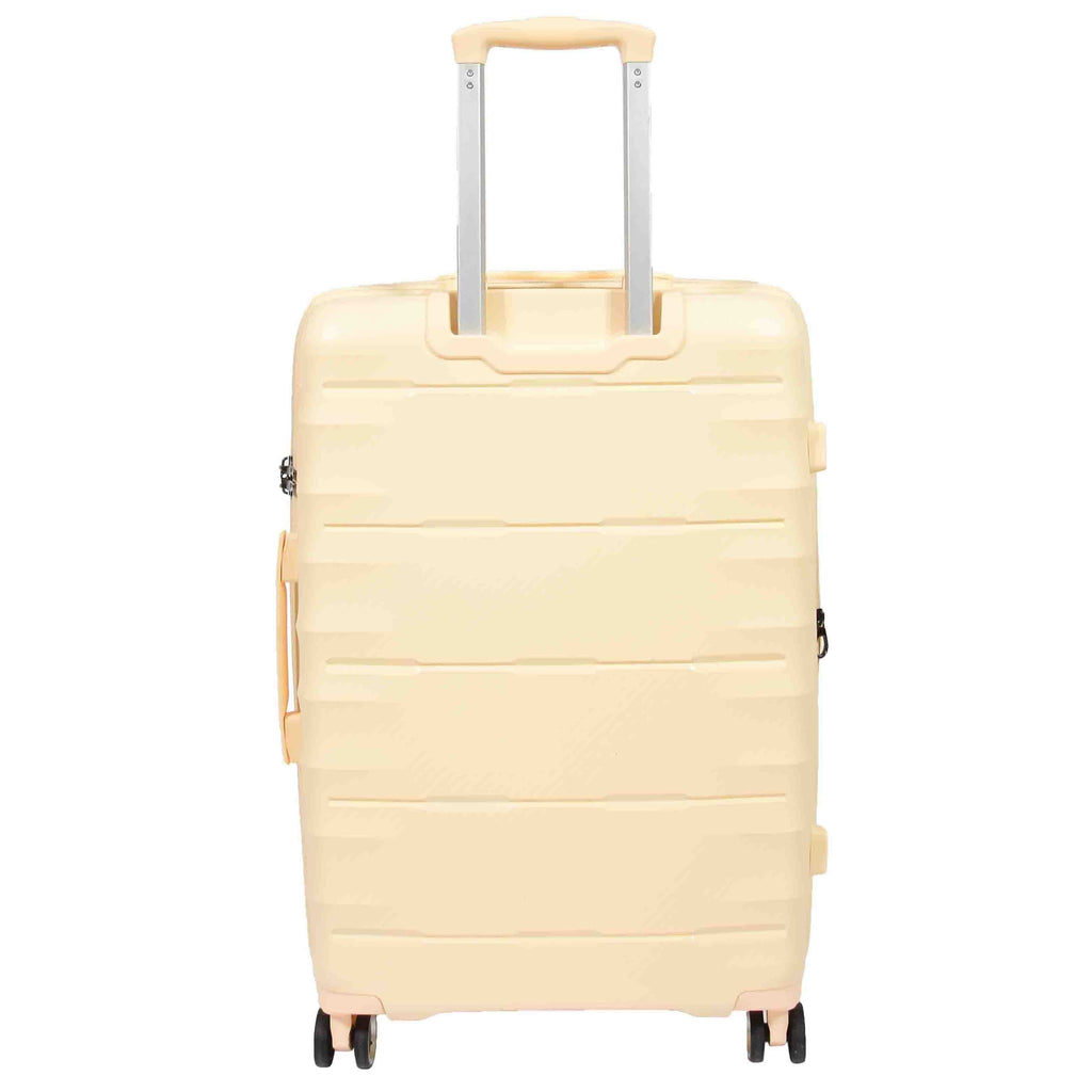 DR541 Expandable ABS Luggage With 8 Wheels Off White 10