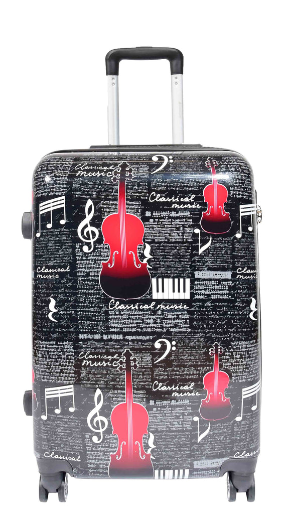 DR607 Classical Music Printed Four Wheeled Hard Shell Luggage 10