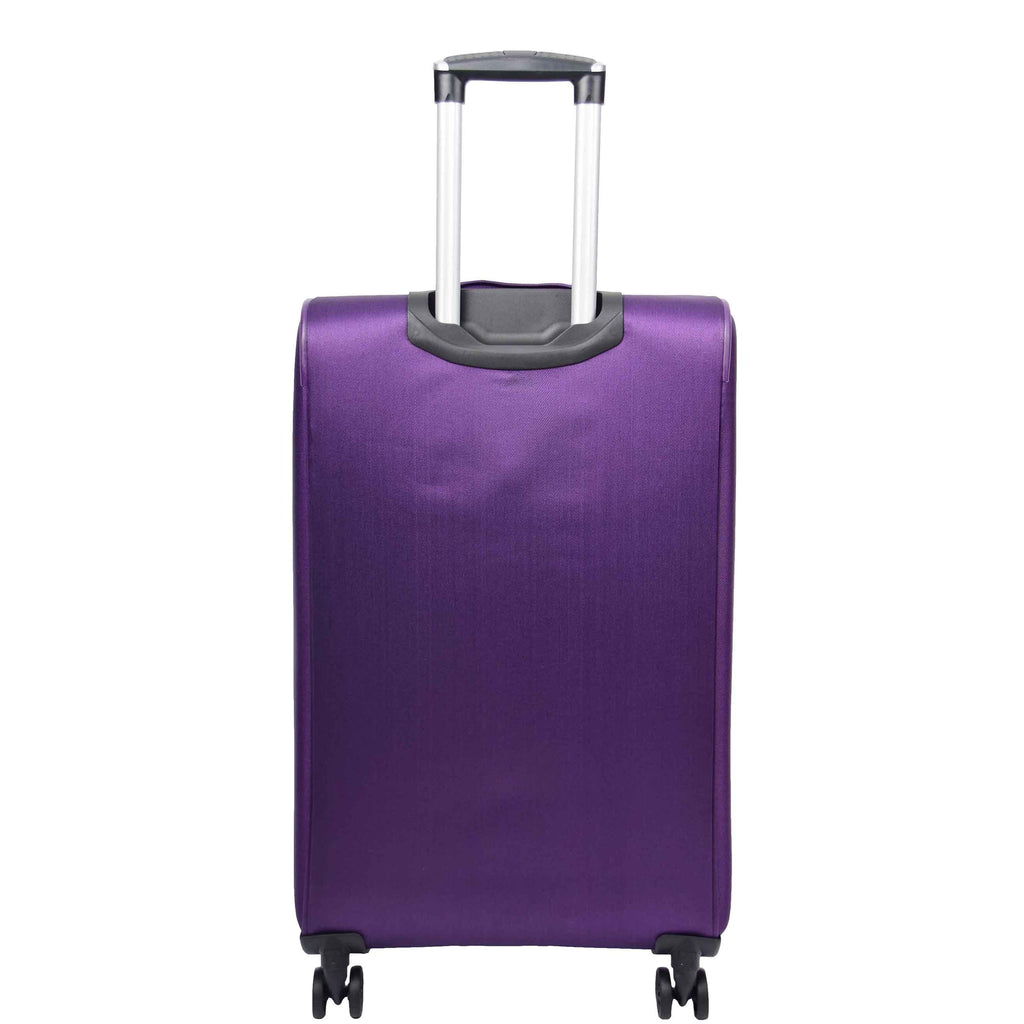 DR568 Soft Case Four Wheel Travel Luggage Suitcase Purple 9