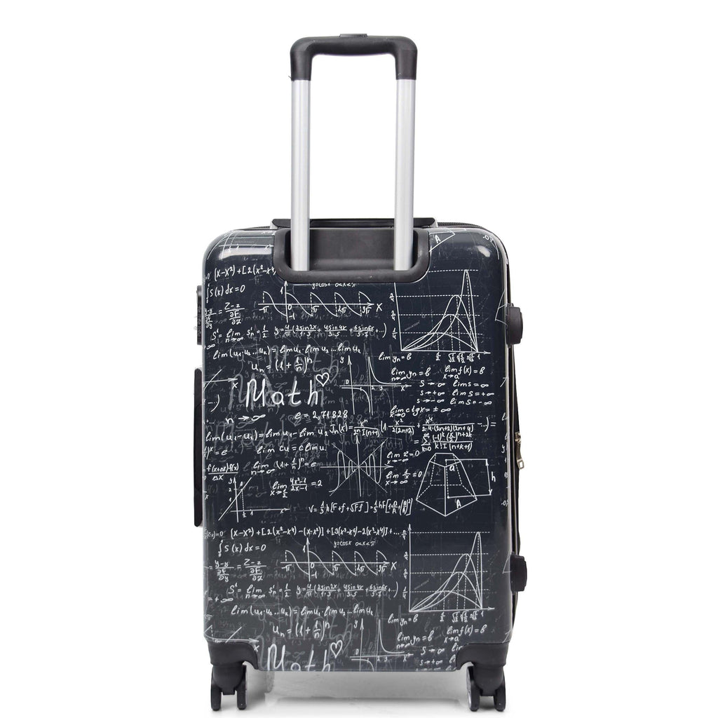DR569 Expandable Hard Shell Suitcase Four Wheel Luggage Maths Print 10