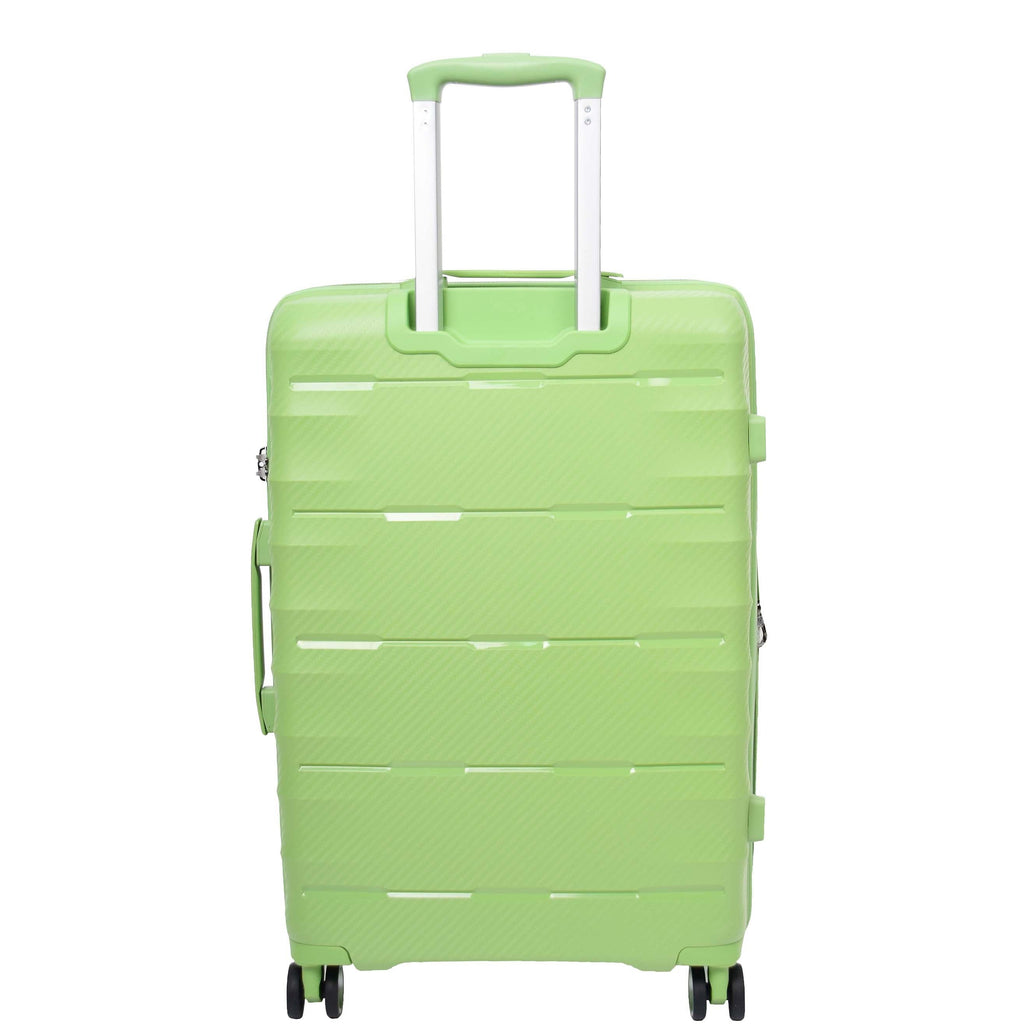 DR541 Expandable ABS Luggage With 8 Wheels Lime Green 10
