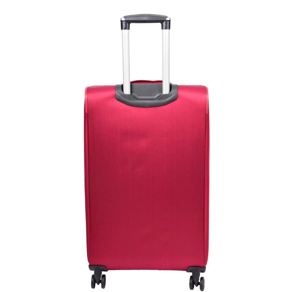 DR568 Soft Case Four Wheel Travel Luggage Suitcase Burgundy 9