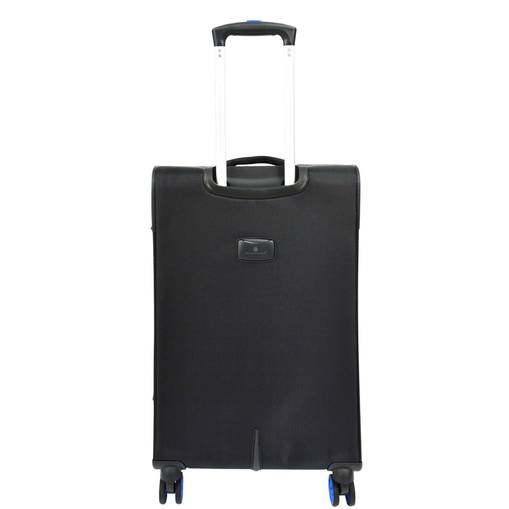 DR627 Eight Spinner Wheeled Soft Expandable Suitcase Black 10