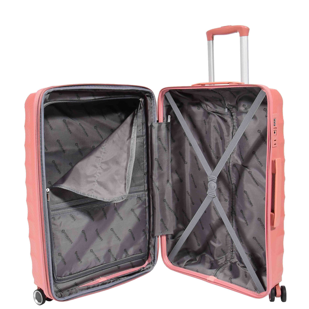 DR541 Expandable ABS Luggage With 8 Wheels Rose Gold 11