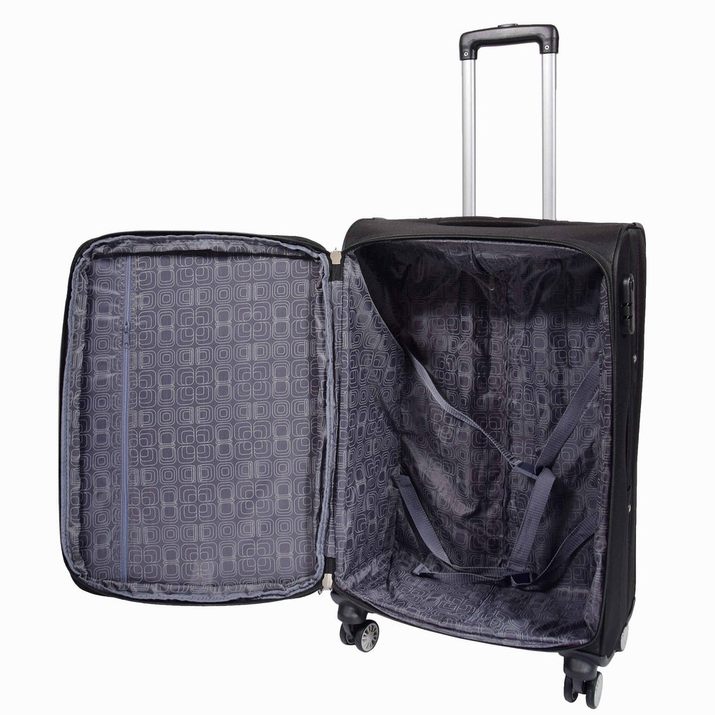 DR549 Expandable 8 Spinner Wheel Soft Luggage Black 11