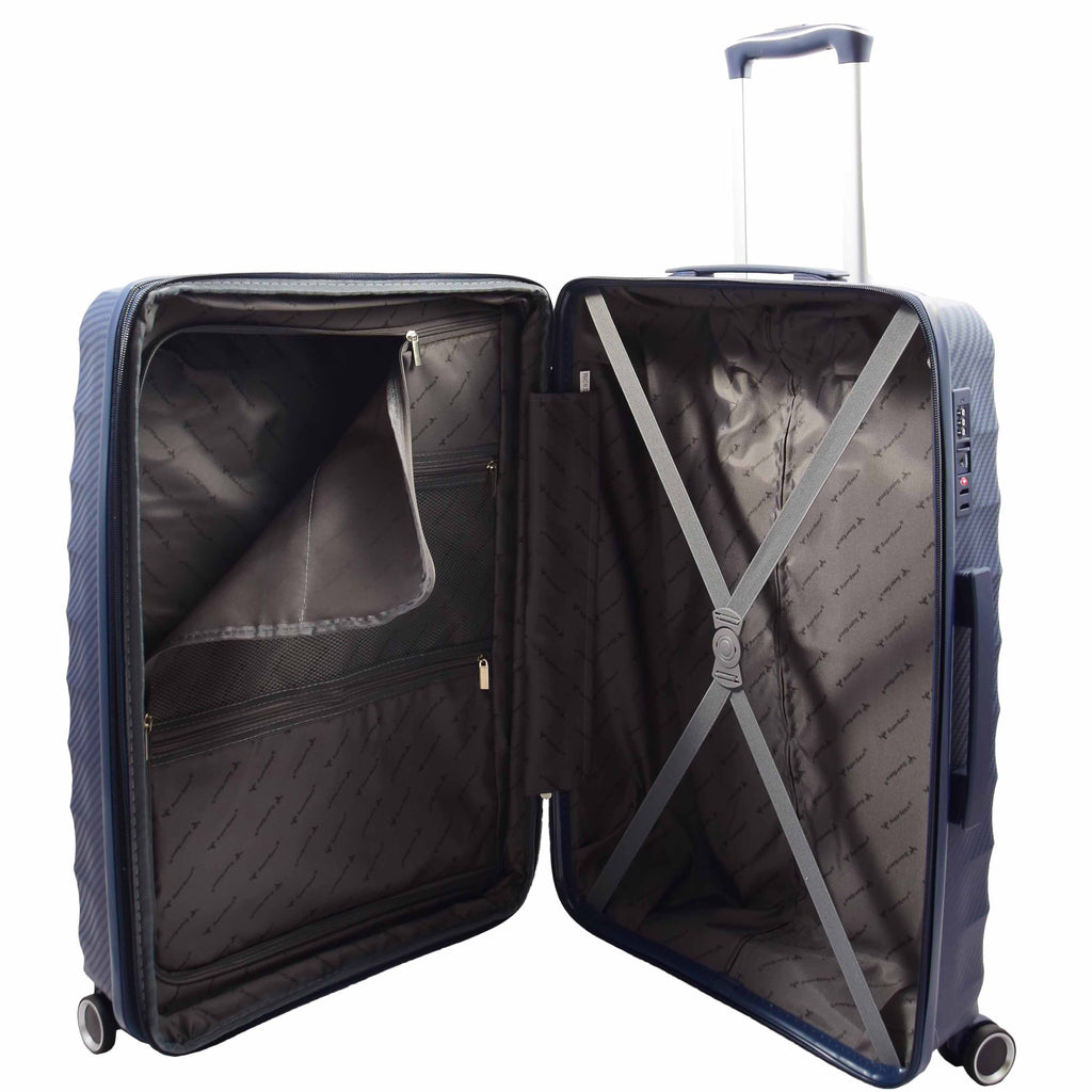 DR541 Expandable ABS Luggage With 8 Wheels Navy 9