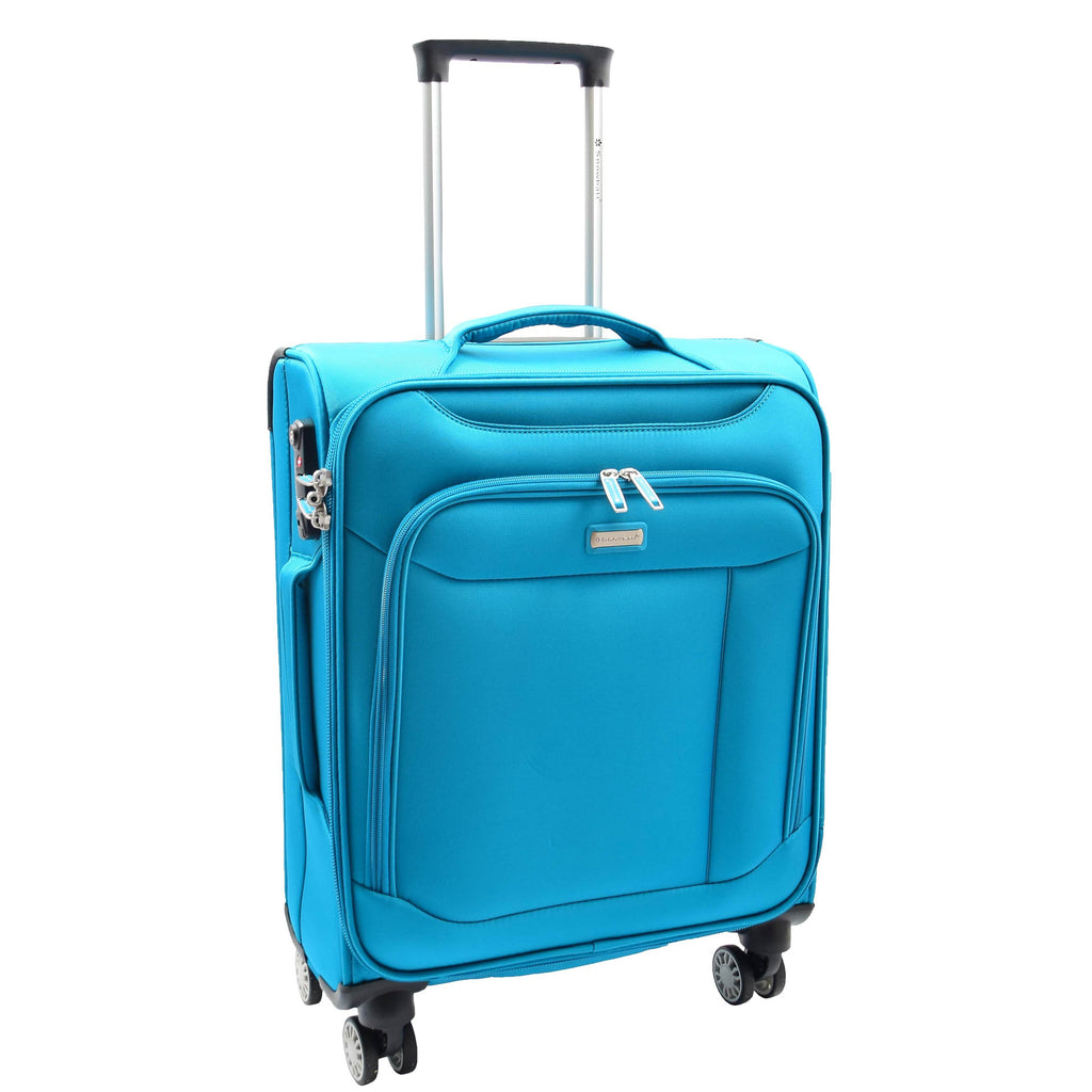 DR644 Soft Luggage Four Wheeled Suitcase With TSA Lock Teal 10