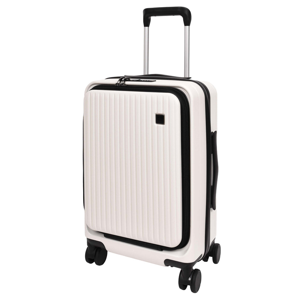 DR692 Four Wheel Suitcase Hard Shell Luggage White-2