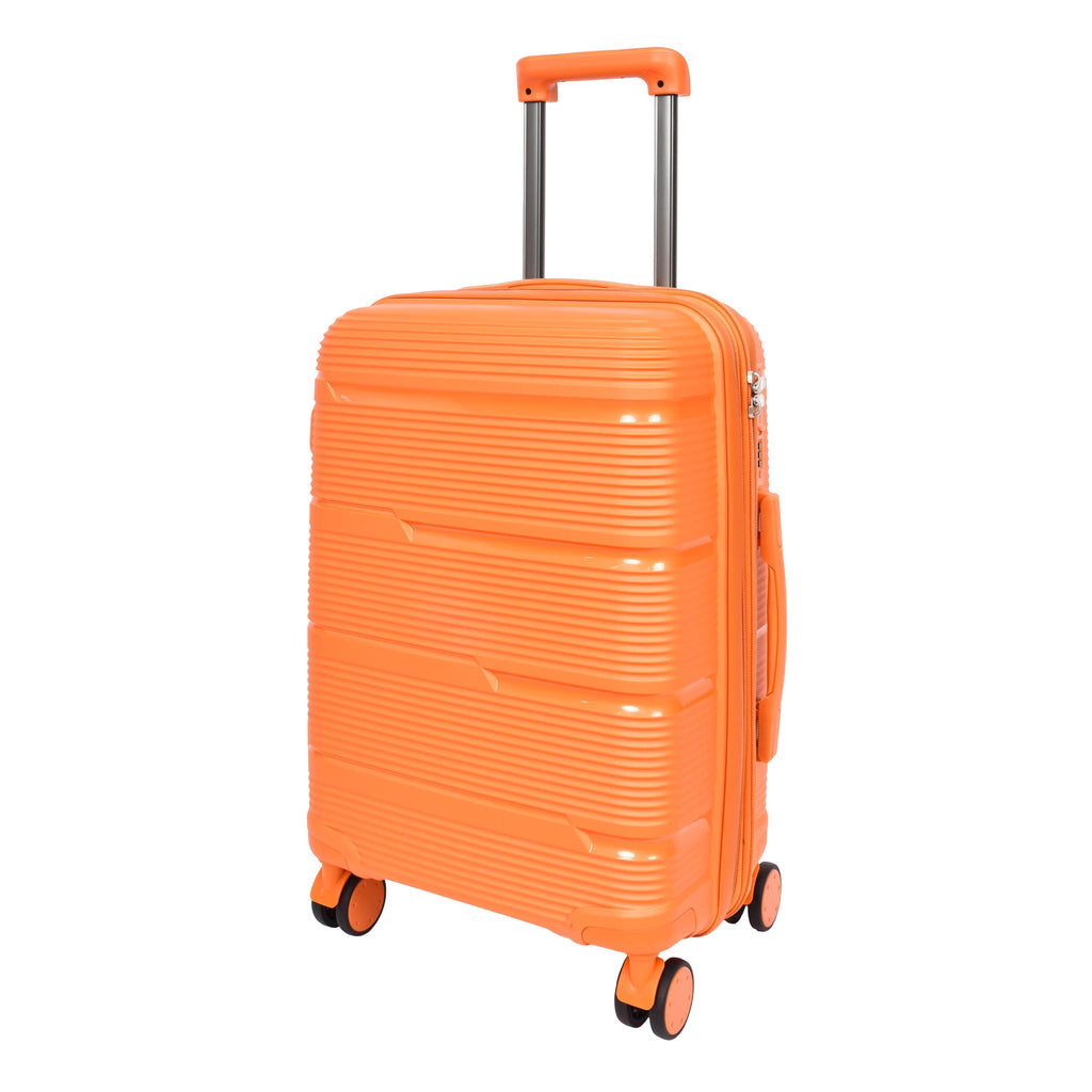 DR690 Four Wheel Expandable Suitcase Hard Shell Luggage Orange-5