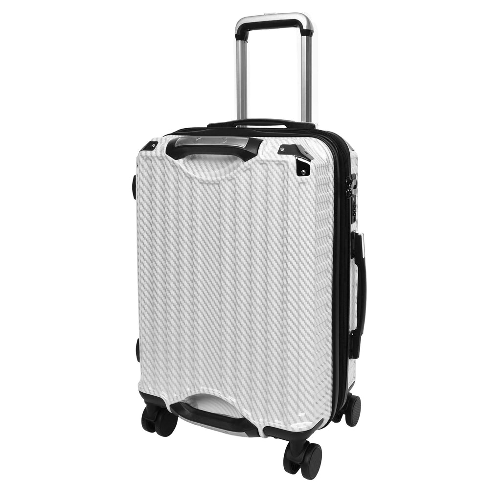 DR691 Four Wheel Suitcase Hard Shell Luggage White-6