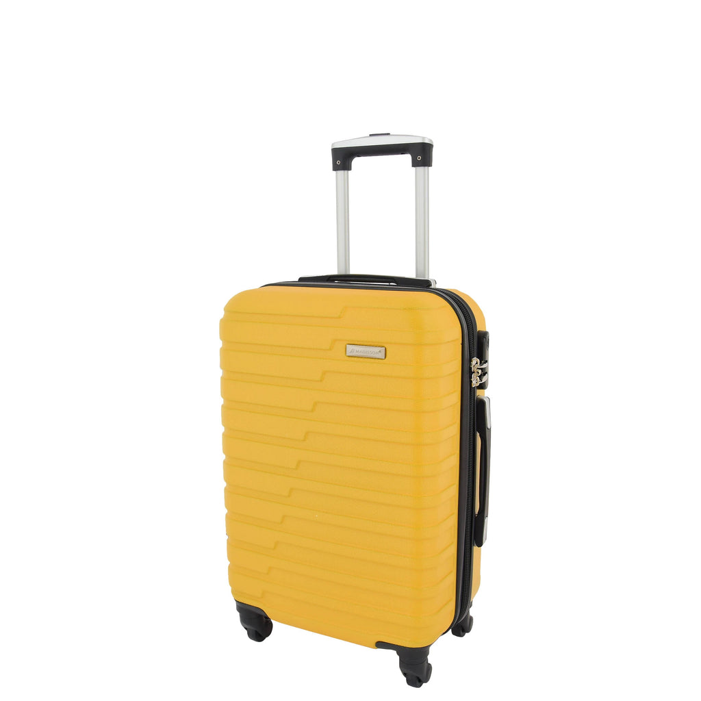 DR538 Digit Lock Hard Shell Four Wheel Luggage Yellow 8