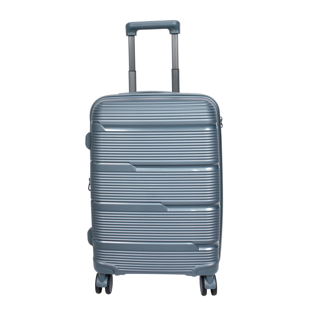 DR690 Four Wheel Expandable Suitcase Hard Shell Luggage Blue-6