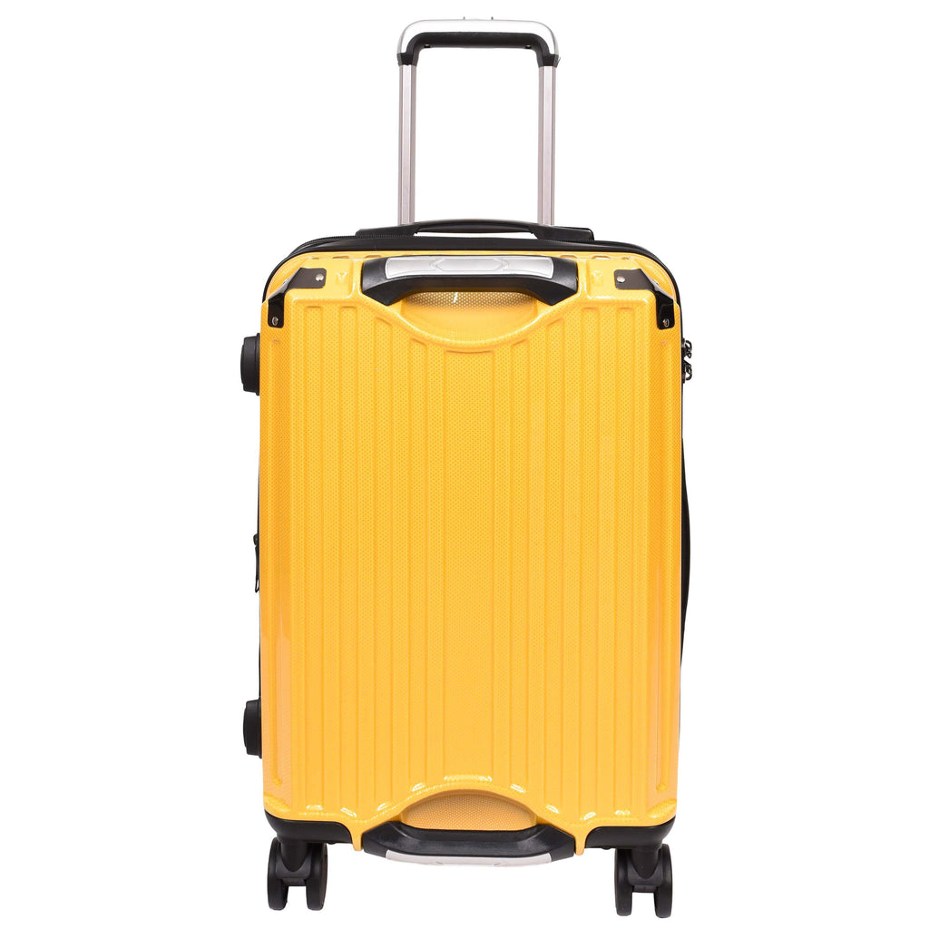 DR691 Four Wheel Suitcase Hard Shell Luggage Yellow-6