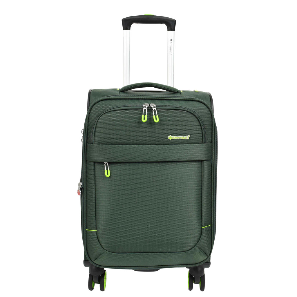 DR627 Eight Spinner Wheeled Soft Expandable Suitcase Green 13