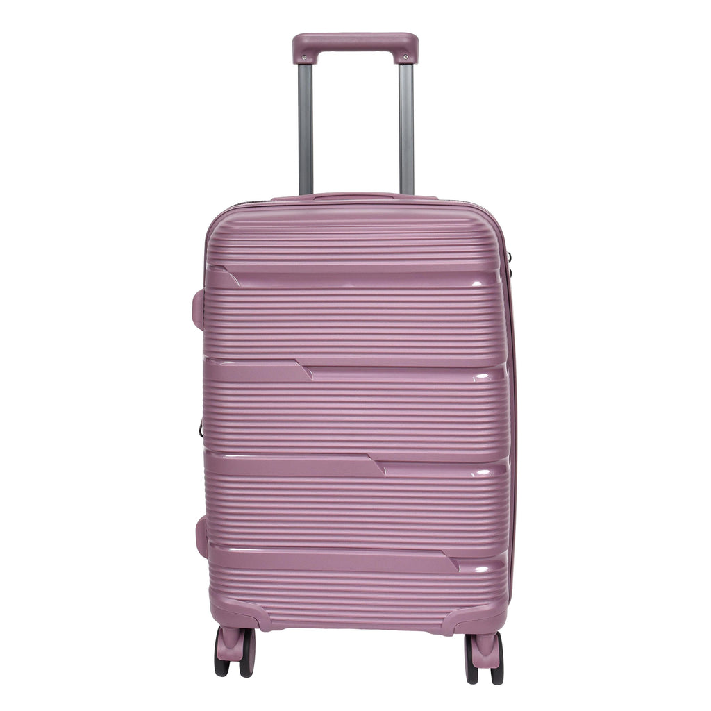 DR690 Four Wheel Expandable Suitcase Hard Shell Luggage Purple-7