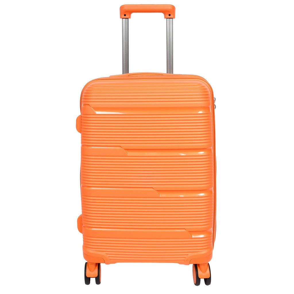 DR690 Four Wheel Expandable Suitcase Hard Shell Luggage Orange-6