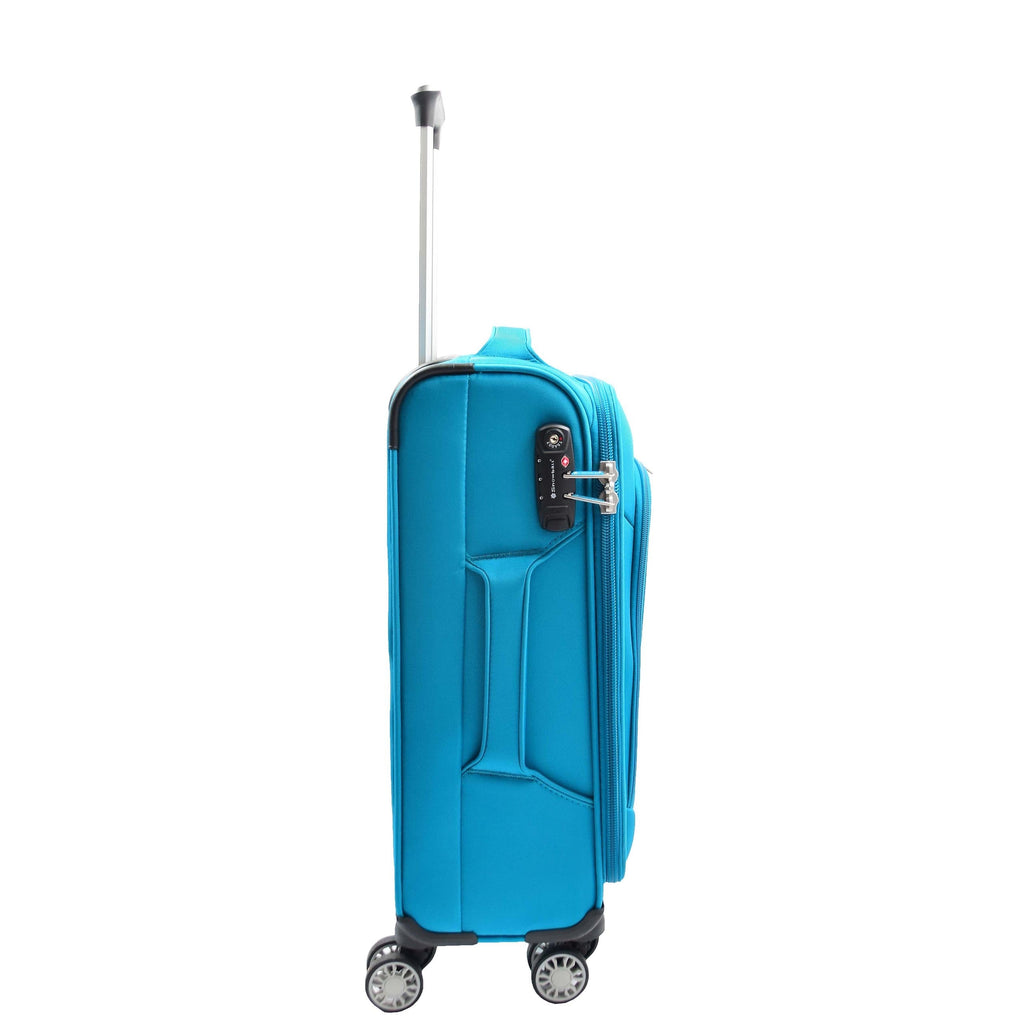 DR644 Soft Luggage Four Wheeled Suitcase With TSA Lock Teal 11