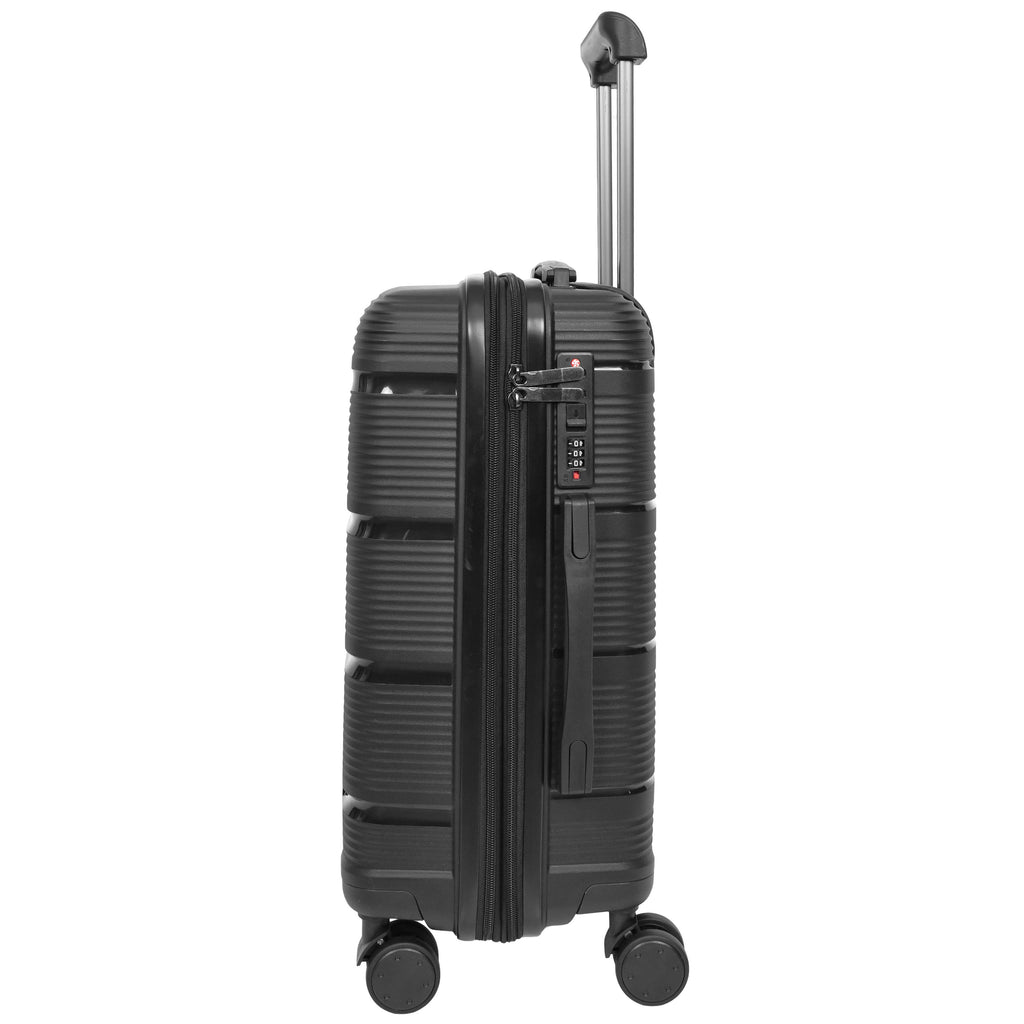 DR690 Four Wheel Expandable Suitcase Hard Shell Luggage Black-3