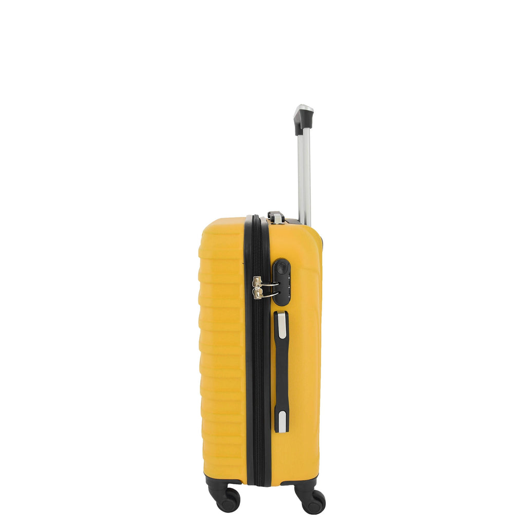 DR538 Digit Lock Hard Shell Four Wheel Luggage Yellow 9