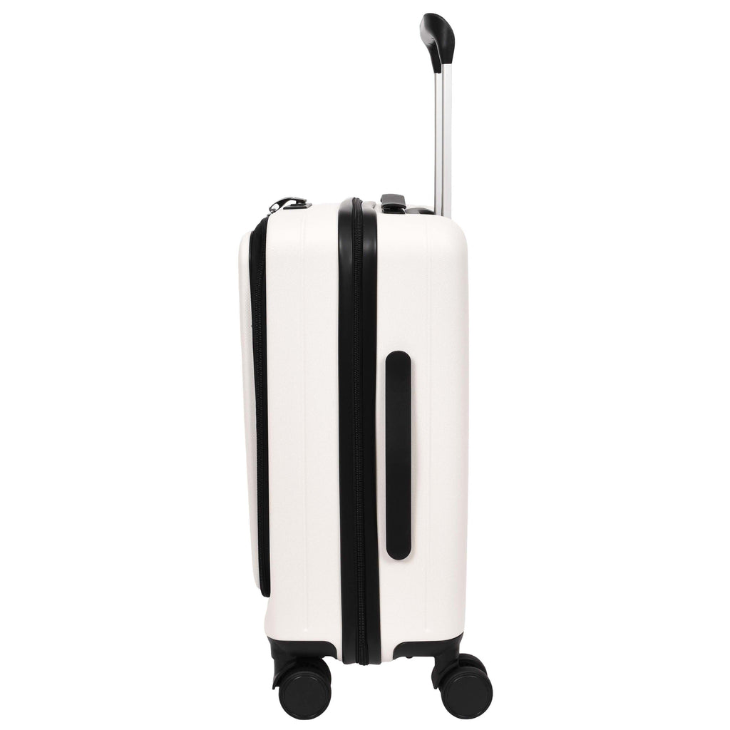 DR692 Four Wheel Suitcase Hard Shell Luggage White-3