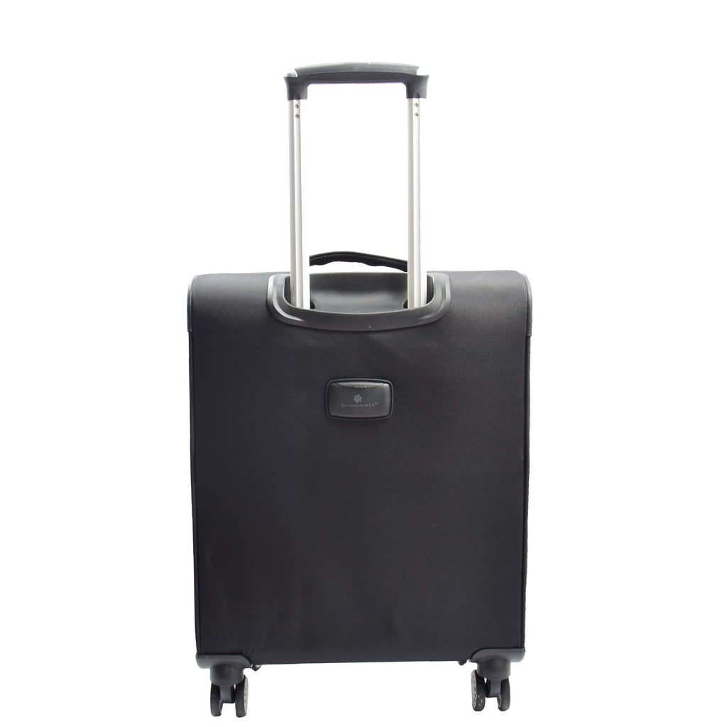 DR644 Soft Luggage Four Wheeled Suitcase With TSA Lock Black 12