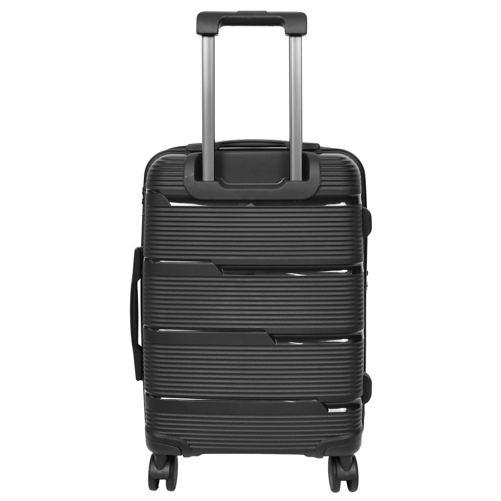 DR690 Four Wheel Expandable Suitcase Hard Shell Luggage Black-4