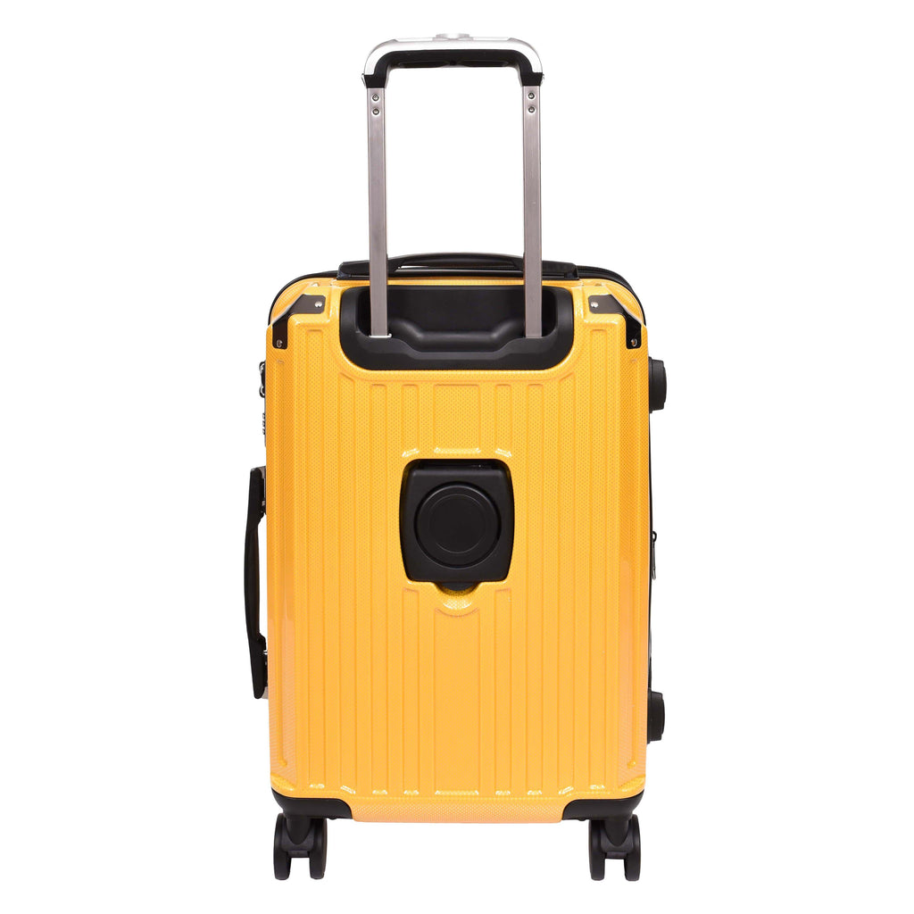 DR691 Four Wheel Suitcase Hard Shell Luggage Yellow-7