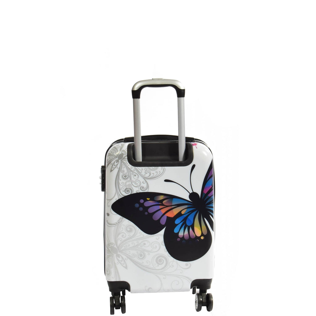 DR629 Expandable Four Wheel Hard Shell Travel Luggage With Butterfly Print 12