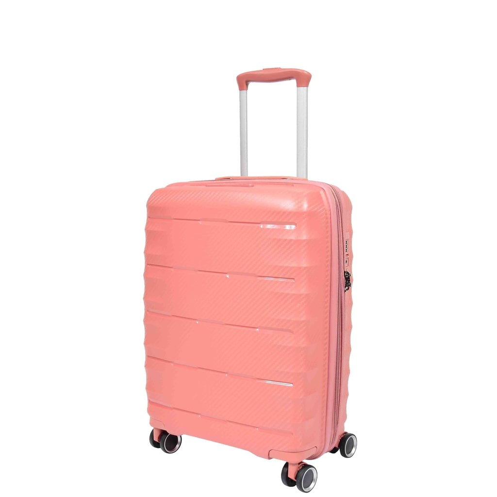 DR541 Expandable ABS Luggage With 8 Wheels Rose Gold 12
